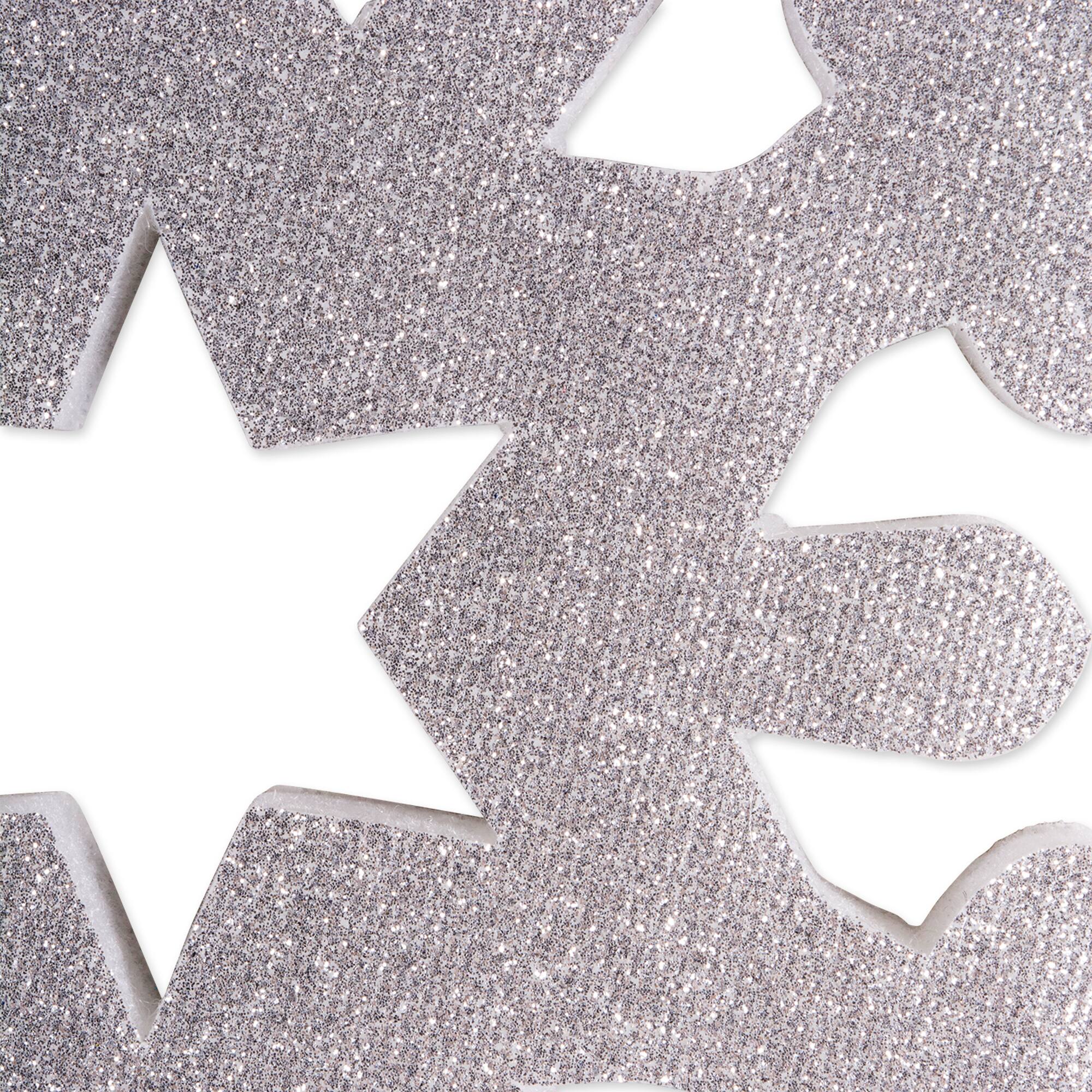 DII® Silver Hanging Foam Snowflake Set